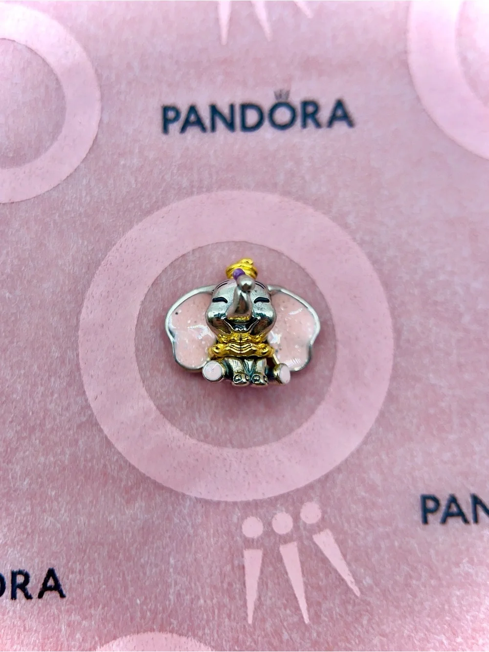 Pandora Disney Dumbo Two Tone Gold Plated Glitter Enamel Charm